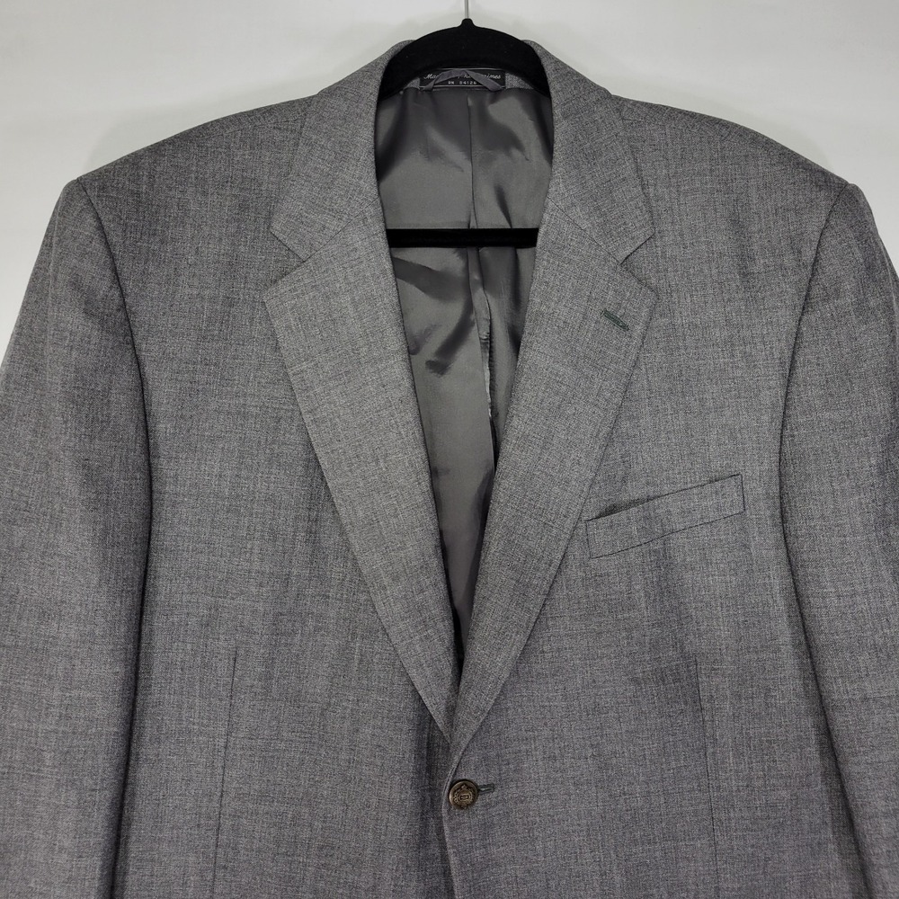 Statements Men's Sport‎ Coat Blazer Two Button Gray Poly Wool Blend Size 48R - Picture 6 of 13